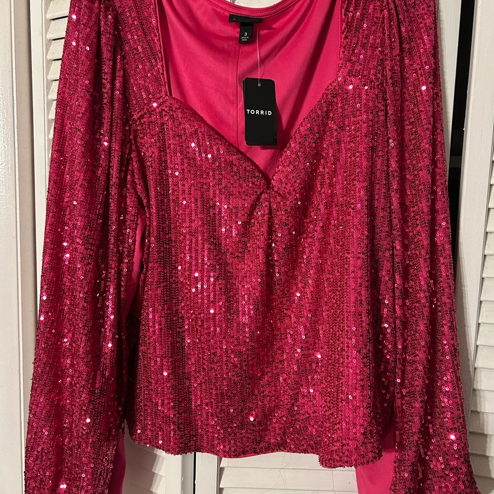 Torrid Pink Sequin Women's Top